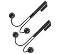 WRITWAA Lot de 2 Crochets de Porte sans Perçage en Métal Mat Noir Patères Multifonctions Double Tête Gain de Place pour Chambre et Salon Suspendre Manteaux Paquet Parapluies