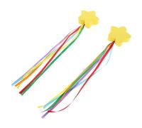 WRITWAA Lot de 2 Embouts D'antenne Voiture Décoratifs Étoiles Jaunes 8 Cm, Décoration Extérieure de Toit Résistante aux Intempéries, Accessoire Antenne Voiture pour Personnalisation