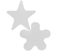 WRITWAA Lot de 2 Gabarits de Forme en Acrylique pour Patchwork, Règle de Courtepointe Motif Fleur Cinq Pétales, Accessoires Couture Précis et Solide