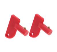 WRITWAA Lot de 2 Interrupteurs de Batterie Rouges en Plastique pour Voiture, Bateau et Camion, Poignée de Déconnexion Rapide, Accessoire de Sécurité pour Isolation D'alimentation
