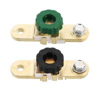 WRITWAA Lot de 2 Interrupteurs de Déconnexion de Batterie Négative Robustes à Borne Supérieure, Vert et Noir, Coupe-circuit Anticorrosion pour Voiture, Camping-car, Bateau et Vtt,
