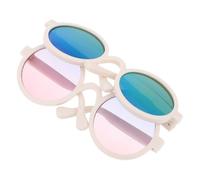 WRITWAA Lot de 2 Lunettes Décoratives pour Chiens et Chats en Plastique Vert, Design Créatif et Compact, Accessoires pour Photo et Spectacle