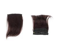 WRITWAA Lot de 2 Mini Extensions de Cheveux Courts à Clips Invisibles Postiches sans Couture en Vrai Cheveux Couleur Brun Foncé Légères et Respirantes pour Usage Quotidien et Occasions