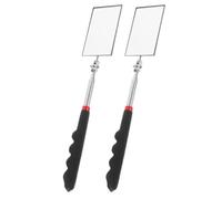 WRITWAA Lot de 2 Miroirs d'Inspection Télescopiques pour Mécanicien, Miroir Extensible Rectangulaire Léger Poignée Réglable, Outil d'Inspection Précis pour Véhicules et Zones Difficiles