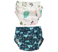 WRITWAA Lot de 2 Pantalons d'Entraînement pour Bébé en Coton 100% Lavables et Réutilisables Taille L Protection Anti-Fuites Bande Élastique Souple Apprentissage Propreté et Confort au