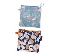 WRITWAA Lot de 2 Paquet en Toile pour Serviettes Hygiéniques et Pochette de Rangement Solide pour Voyage et Organisation de Bijoux Pratique et Filles