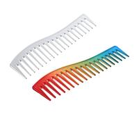 WRITWAA Lot de 2 Peignes de Barbier Électriques Argenté et Coloré, Petite Taille, Denture Large, pour Hommes, Coiffure et Barbe Professionnelle, Usage Voyage et Salon