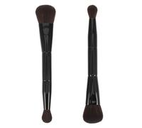 WRITWAA Lot de 2 pinceaux de maquillage double face, pinceaux à paupières à double extrémité, pinceaux de maquillage professionnels pour les yeux, fond de teint, fard à paupières, estompeur,