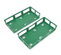 WRITWAA Lot de 2 Plateaux Verts à Ventouse pour Terreau Floral, Support de Cage à Fleurs pour Cimetière et Décorations, Plateau de Boue Floral Résistant en Plastique, pour Compositions