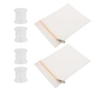 WRITWAA Lot de 2 Pochettes Intérieures Zippées Cousues pour Veste 20x15 Cm Blanches Organisateur de Poche Dissimulé pour Manteaux, Sweats et Costumes, Pochette Secrète