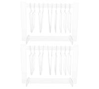 WRITWAA Lot de 2 présentoirs acryliques pour faux ongles - Présentoir transparent pour échantillons de faux ongles - Support amovible transparent pour usage domestique et en salon