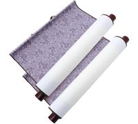 WRITWAA Lot de 2 Rouleaux de Peinture Chinoise Miniatures, Papier à Parchemin Vierge Bleu Profond, Rouleau Mural D'art Calligraphique pour Calligraphie, Dessin et Décoration Murale