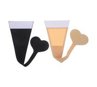 WRITWAA Lot de 2 Strings Invisibles sans Couture en Coton Doux Extensible Détail Cœur Taille M Couleurs Nude et Noir Adhésive Respirante pour Soirée Mariages et Robes Ajustées