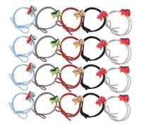 WRITWAA Lot de 20 Élastiques à Cheveux Animaux Dinosaures Extensibles pour Filles 8-12 Ans Cheveux Moyens ou Épais Usage Quotidien et Voyage Motifs Cartoon Coloris Variés