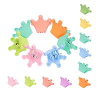 WRITWAA Lot de 20 Mini Pinces à Cheveux de Couronne pour Garçon et Filles, Petites Pinces Griffes Colorées, Accessoires Coiffure Filles, Usage Quotidien, en Fer et Résine