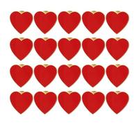WRITWAA Lot de 20 Petites Broches de Cœur avec Bordure Dorée en Plastique Couleur Unie Petit Format Décorations pour Mariage Fête et Saint-Valentin Accessoires pour Vêtements et