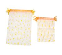 WRITWAA Lot de 20 Pochettes à Cordon en Eva Givré, Petites Et Moyennes Dimensions, Paquet Étanches pour Voyageurs, pour Organiser Vêtements Et Accessoires, Imprimé Petite Marguerite