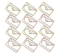 WRITWAA Lot de 20 Trombones à Enveloppes en Métal Mini Pinces à Papier Décoratives en Rose Doré et Doré pour Bureau École et Organisation de Documents