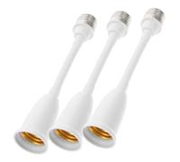 WRITWAA Lot de 3 adaptateurs de douille E27 vers E27 avec bras flexible et rotation à 360° pour éclairage intérieur et extérieur, extension à angle réglable pour ampoules LED