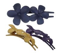 WRITWAA Lot de 3 Barrettes à Fleurs pour Femmes en Pc, Solides et Élégantes, Pinces à Cheveux Classiques pour Donner du Volume, pour Coiffures de Soirée