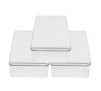 WRITWAA Lot de 3 Boîtes à Biscuits en Fer Couvercles Finition Mate Dimensions 180X110X55 MM Boîte à Gâteaux et Bonbons pour Pâtisserie Rangement Décoratif et Conservation des