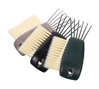 WRITWAA Lot de 3 Nettoyeurs de Peignes et Brosses à Cheveux Multi-usages Poils Flexibles, Manche Ergonomique, Couleurs Gris, Vert Foncé et Noir, Outil Pratique pour Nettoyage Quotidien