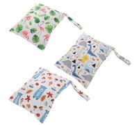 WRITWAA Lot de 3 Paquet Étanche pour Couches Lavables Petite Taille Fermeture Éclair Lavables en TPU Poche de Voyage pour Vêtements Plage et Piscine