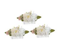 WRITWAA Lot De 3 Peignes À Cheveux En Forme De Fleur Artificielle Pour Femme Accessoire De Coiffure Pour Demoiselle D'Honneur Idéal Pour Un Mariage Une Fête Ou Un Événement