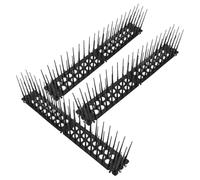 WRITWAA Lot de 3 Pics Oiseaux en Plastique Noir Anti-Pigeon et Anti-Chats pour Clôtures de Jardin Extérieur Protection Balcon et Pelouse Accessoire Solide