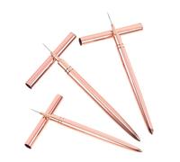 WRITWAA Lot de 3 Stylos de Précision pour Nail Art, Pinceaux Fins 7mm 9mm 11mm, Dorés, Outils de Dessin pour Ongles Professionnels et Amateurs, Nail Art Salon, Contour des Ongles