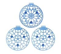 WRITWAA Lot de 3 Supports Treillis en Plastique Bleu pour Pastèques Ventilés et Résistants Anti-Pourriture pour Jardin et Culture Maraîchère