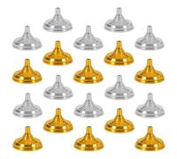 WRITWAA Lot de 30 Supports de Drapeau Universels en Métal Doré et Argenté Bases Fixes Rondes pour Mâts de Bureau Porte-Drapeaux Portables pour Réunions et Affichage Professionnel