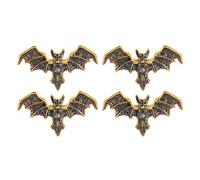 WRITWAA Lot de 4 broches chauve-souris : Broche d'Halloween pour foulards et gilets, accessoires de costume de vampire horrifique, pince à vêtements chauve-souris - Broches style steampunk