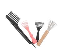 WRITWAA Lot de 4 brosses à cheveux avec manche en bois, peigne de nettoyage pour coussins, élimine facilement les poils et la poussière, pour une utilisation à domicile ou en voyage