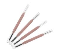 WRITWAA Lot de 4 Brosses à Cils en Acier Inoxydable avec Capuchon Peigne et Séparateur de Cils Outil Polyvalent pour Mascara et Sourcils Léger Maquillage Quotidien et Voyages