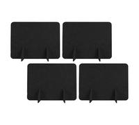 WRITWAA Lot de 4 Cloisons de Table Autoportantes en Feutre Noir 30X40 CM Séparateurs de Bureau Insonorisants pour Restaurant Espace de Travail et Salle D’Étude Panneaux de Séparation