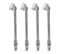 WRITWAA Lot de 4 embouts de gonflage à connexion rapide - Embouts de rechange pour pompe à air et adaptateurs pour gonfleur de pneus de voiture - Accessoires de connexion pour tuyau de gonflage