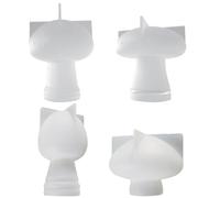 WRITWAA Lot de 4 Moules en Silicone Flexibles de Champignons Blancs, Faciles à Nettoyer, pour Décoration et Création Artisanale la Maison