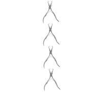 WRITWAA Lot De 4 Paires De Pinces À Cheveux Pour Extensions De Cheveux Pinces À Pointe Fine Pour Enlever Les Cheveux Humains Pinces À Kératine Acier Inoxydable