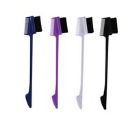 WRITWAA Lot De 4 Pinceaux Et Peignes à Sourcils Multifonctions Petits En Nylon Abs Pour Maquillage Professionnel Et Usage Quotidien Couleurs Mélangées