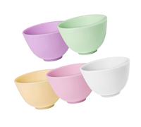 WRITWAA Lot de 5 Bols en Silicone Incassables pour Masque Facial, Bol Réutilisable Douceur Modérée, pour Préparation Maison et Soins du Visage