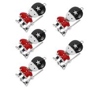 WRITWAA Lot de 5 Breloques Artisanales Casse-Noisette Fait Main Mini Pendentifs Noël pour Bijoux DIY Accessoires pour Bracelets et Colliers Décorations Créatives de Noël