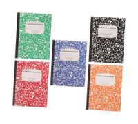 WRITWAA Lot De 5 Carnet à Sections B5 au Design Marbre Élégant Couverture Souple, Papier Ligné College, 200 Pages, pour Journaux et Prises de Notes Faciles à Transporter