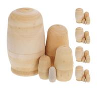 WRITWAA Lot de 5 poupées gigognes Russes Non peintes à Faire soi-même, kit de matriochkas en Bois Vierge à 5 Couches à Peindre - de Noël et décoration d'intérieur à Faire soi-même