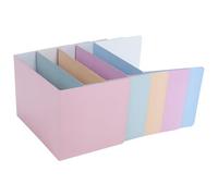 WRITWAA Lot de 5 Séparateurs de Bureau en Papier à 3 Faces Écran de Confidentialité Portable pour Étudiants Couleurs Macaron Diviseur de Test pour Salle de Classe Mobilier Scolaire