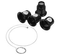 WRITWAA Lot de 5 Set de Loupes de Bijoutier 5X 10X 15X 20X en Métal pour Réparation Montre Kit D’Outils de Réparation Portable Loupe Grossissante pour Horlogerie et Bijouterie