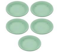 WRITWAA Lot de 5 Soucoupes pour Pots de Fleurs D'intérieur en Résine PP, 5 Pièces Couleur Vert Herbe, Plateau Récupérateur d'eau, Adapté pour Bonsaï, Accessoire Jardinage Intérieur