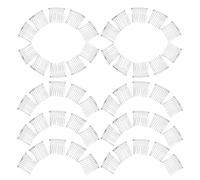 WRITWAA Lot de 50 peignes à cheveux : peigne à cheveux de mariée en fil métallique à 10 dents, voile de mariage de style couronne pour chignons et cheveux fins.