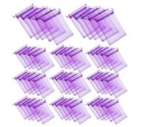 WRITWAA Lot de 50 sachets en organza violet à cordon - Petites pochettes cadeaux en filet - Petits sachets à bijoux pour mariages, chocolats, bonbons, fêtes, Noël, 4 x 6 cm