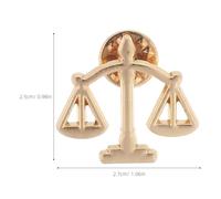 WRITWAA Lot de 6 Broches en Métal Balance pour Homme - Épingle de Revers de Costume Accessoire de Col pour Chemise Symbole de Justice Bureau et Événements Professionnels
